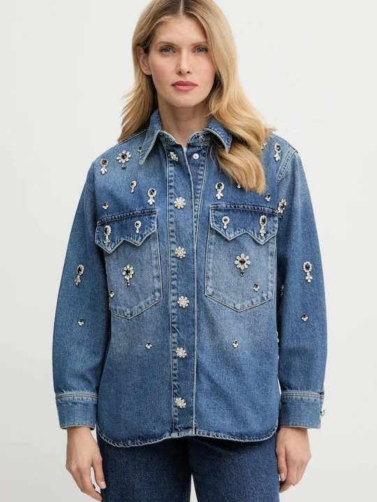 Zdjęcie produktu AllSaints koszula jeansowa granatowy