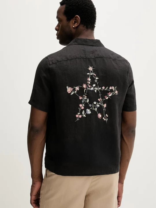 Zdjęcie produktu AllSaints koszula lniana TRI czarny