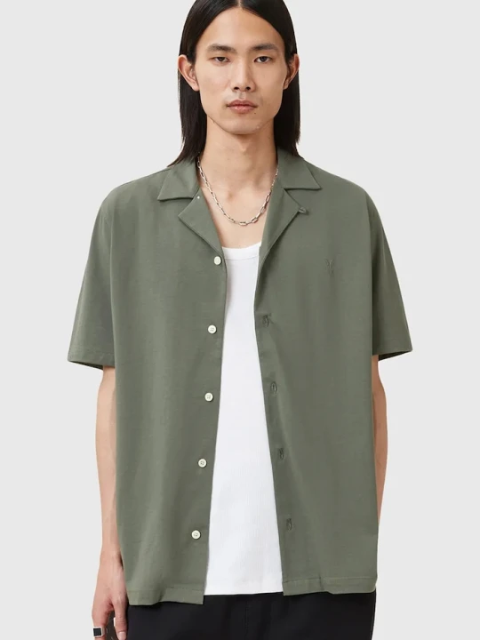 Zdjęcie produktu AllSaints koszula męska bawełniana HUDSON zielony