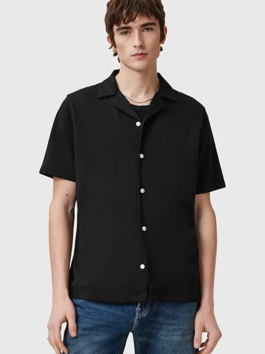 Zdjęcie produktu AllSaints koszula męska bawełniana HUDSON czarny