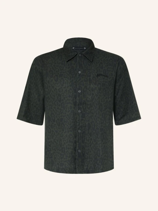 Zdjęcie produktu Allsaints Koszula Z Krótkim Rękawem Leopardo, Krój Oversize schwarz