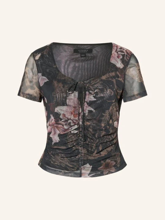 Zdjęcie produktu Allsaints Koszulka Gabby Z Siateczki schwarz czarny
