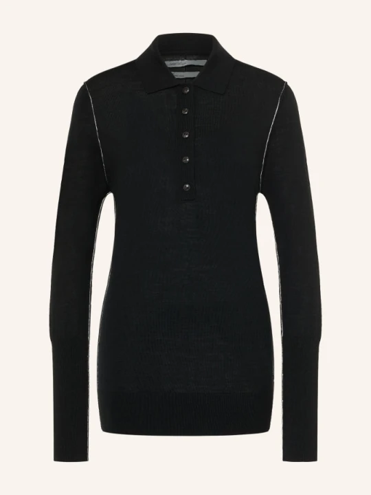 Zdjęcie produktu Allsaints Koszulka Polo Z Dzianiny Martel Z Wełny Merynosowej schwarz