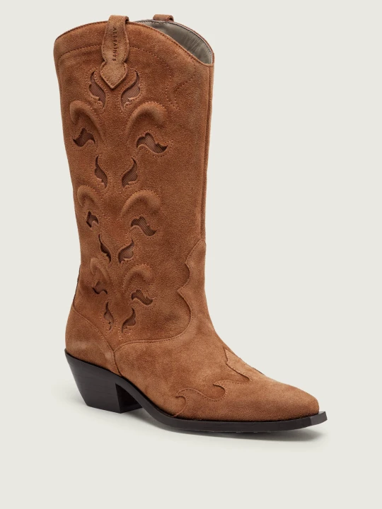 Zdjęcie produktu AllSaints Kowbojki DOLLY | zamsz brązowy