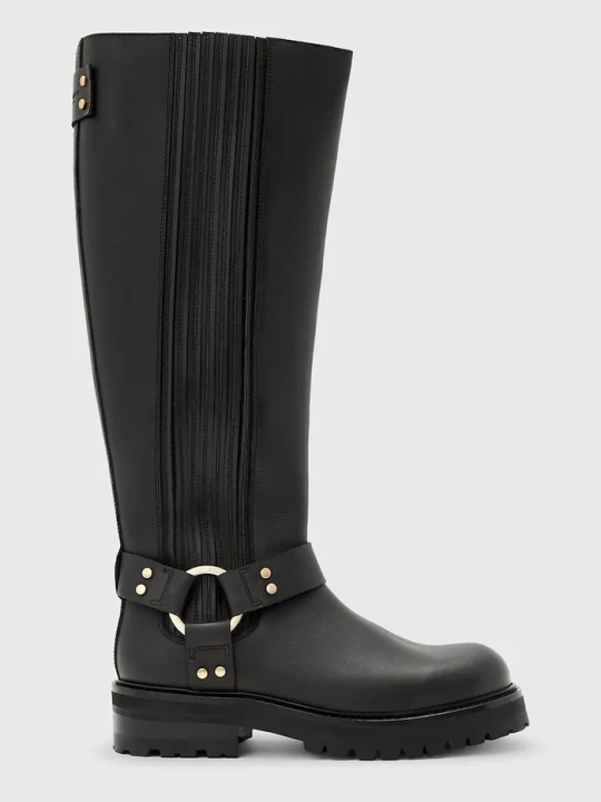 Zdjęcie produktu AllSaints kozaki skórzane Maddie High Boot czarny