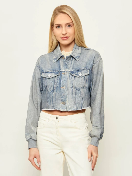 Zdjęcie produktu AllSaints Kurtka ANDERS TERRY | Cropped Fit niebieski