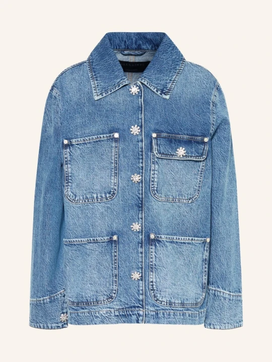 Zdjęcie produktu Allsaints Kurtka Dżinsowa Bex Z Kamieniami Ozdobnymi blau 2846 Mid Indigo