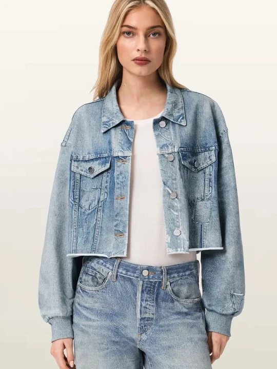 Zdjęcie produktu AllSaints kurtka jeansowa ANDERS niebieski