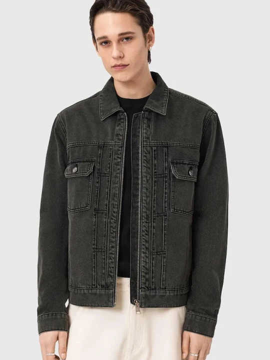 Zdjęcie produktu AllSaints kurtka jeansowa BRIGHTMORE czarny
