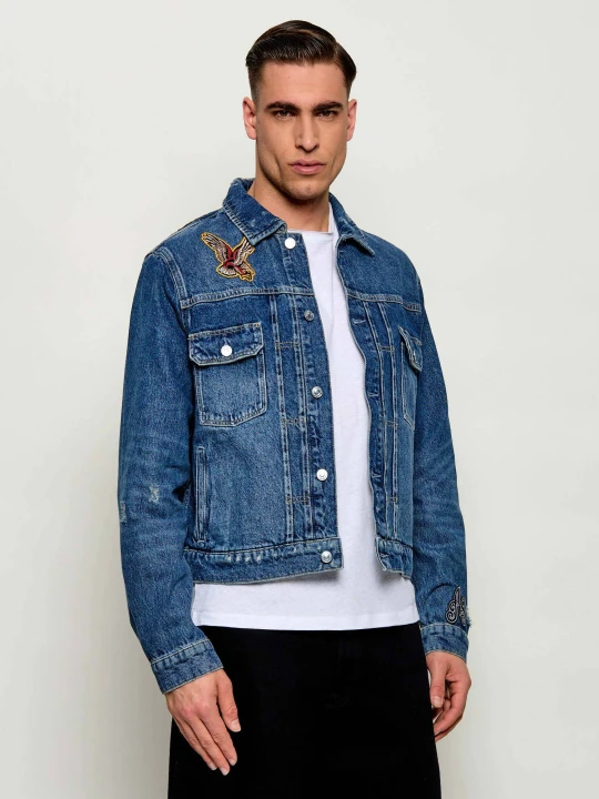 Zdjęcie produktu AllSaints Kurtka jeansowa EXILE | Slim Fit niebieski