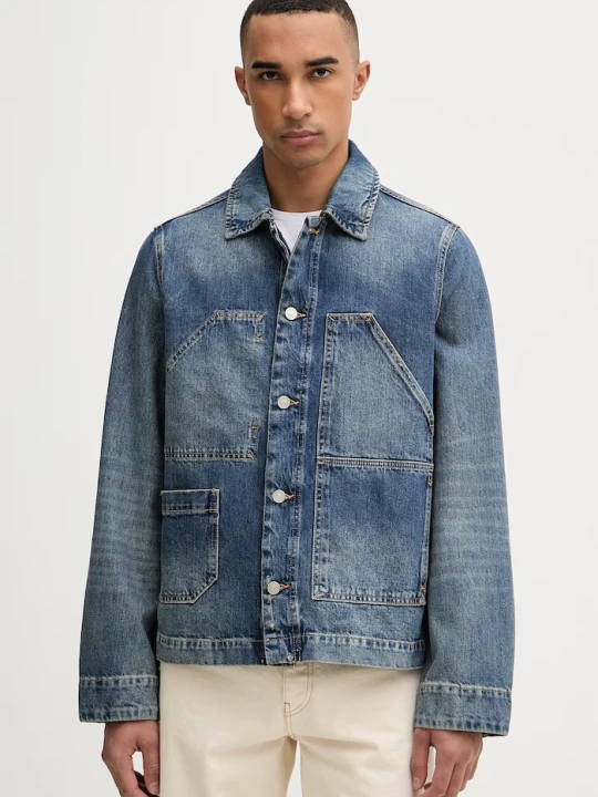Zdjęcie produktu AllSaints kurtka jeansowa męska bawełniana EXILE niebieski