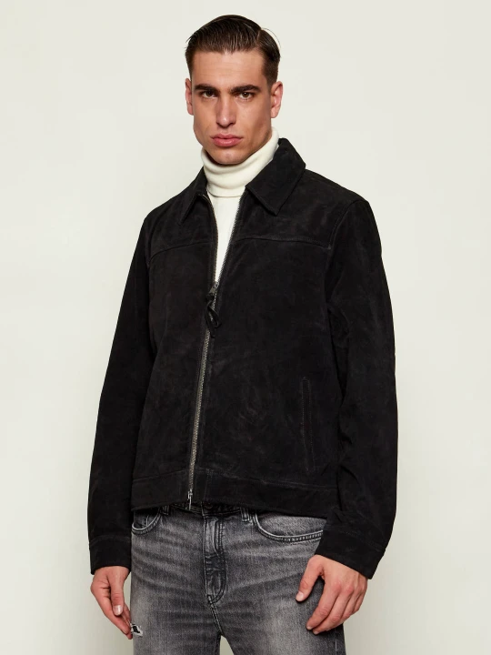 Zdjęcie produktu AllSaints Kurtka RHONE | Regular Fit | zamsz czarny