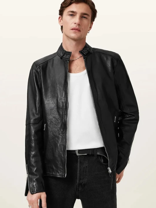 Zdjęcie produktu AllSaints kurtka skórzana CORA czarny
