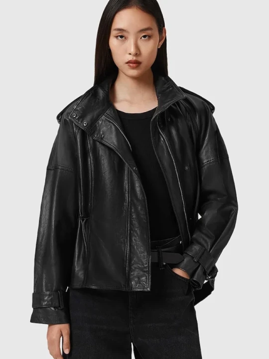 Zdjęcie produktu AllSaints kurtka skórzana czarny