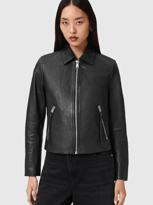 Zdjęcie produktu AllSaints kurtka skórzana czarny