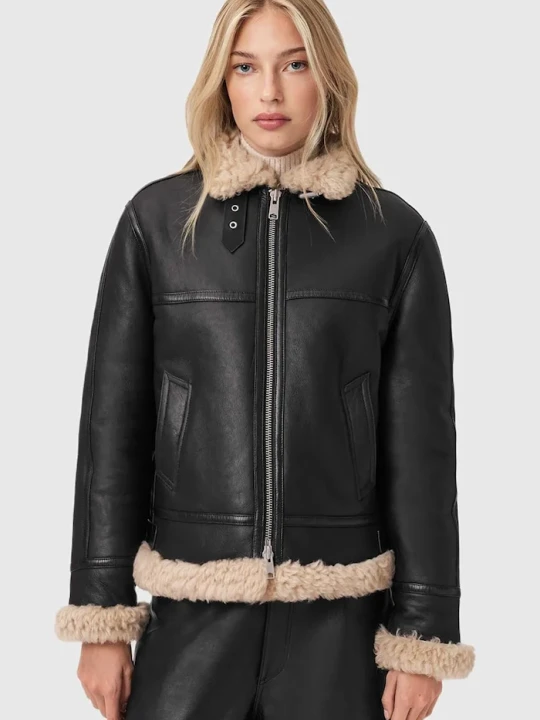 Zdjęcie produktu AllSaints kurtka skórzana LOREL czarny