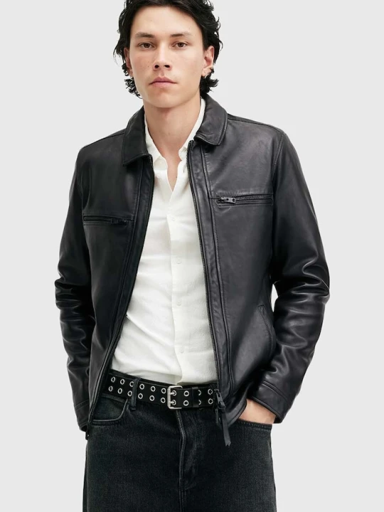 Zdjęcie produktu AllSaints kurtka skórzana LUCK JACKET czarny