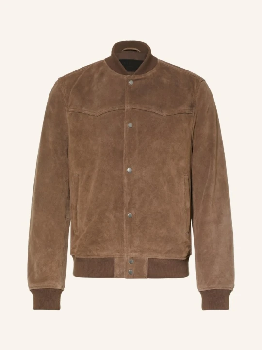Zdjęcie produktu Allsaints Kurtka Skórzana Stafford Bomber braun CIEMNOBRĄZOWY