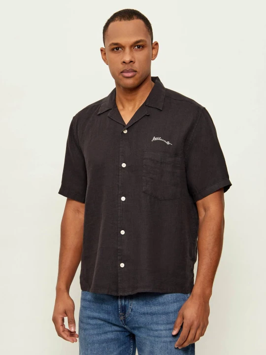 Zdjęcie produktu AllSaints Lniana koszula WILDER | Loose fit czarny