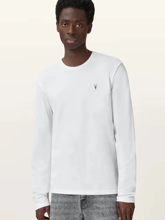 Zdjęcie produktu AllSaints longsleeve bawełniany BRACE biały