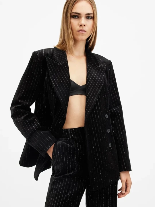 Zdjęcie produktu AllSaints marynarka bawełniana SEVENH czarny