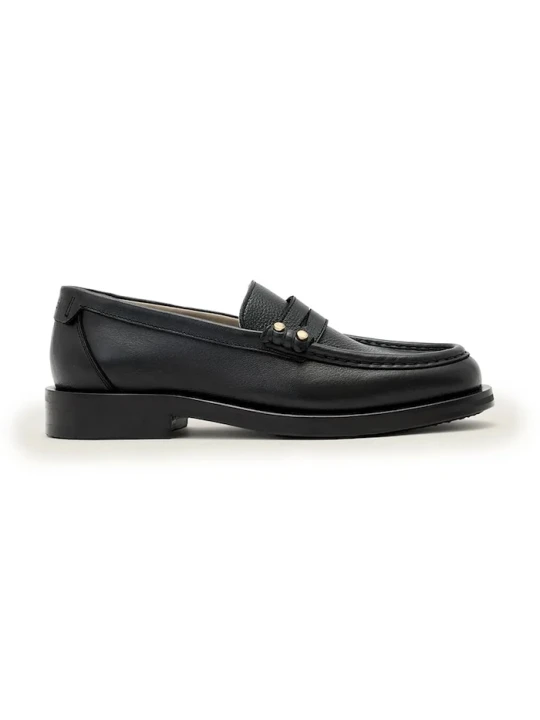 Zdjęcie produktu AllSaints mokasyny damskie skórzane Bloom Stud Loafer czarny