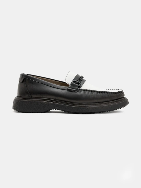 Zdjęcie produktu AllSaints mokasyny skórzane Gibbs Chain Loafer czarny