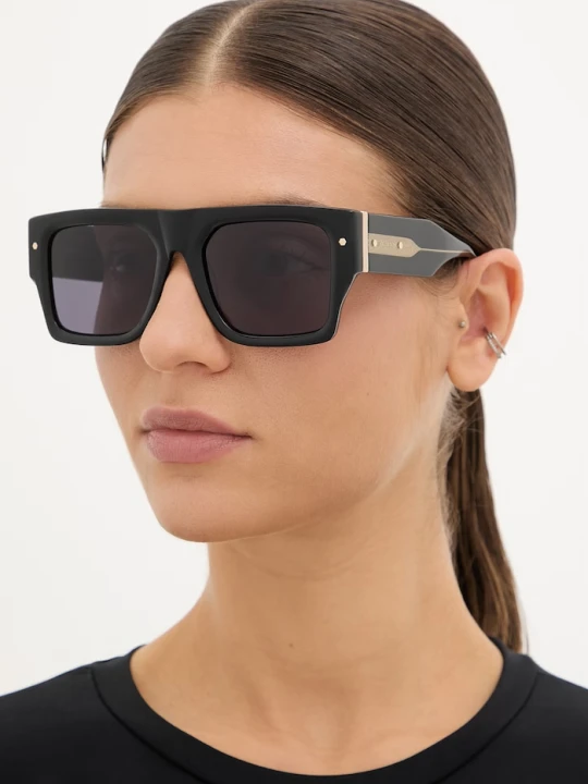 Zdjęcie produktu AllSaints okulary przeciwsłoneczne kwadratowe damskie Eris czarny
