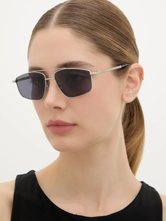 Zdjęcie produktu AllSaints okulary przeciwsłoneczne pilotki damskie Virgo srebrny