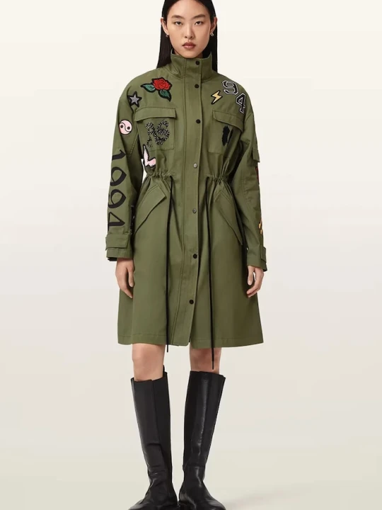 Zdjęcie produktu AllSaints parka bawełniana ARIAA zielony
