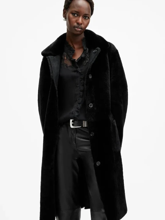 Zdjęcie produktu AllSaints płaszcz dwustronny SERRA czarny