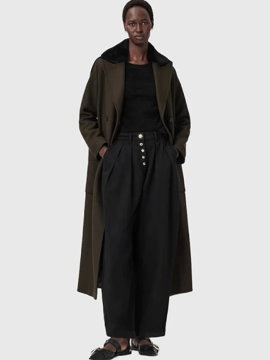 Zdjęcie produktu AllSaints płaszcz z dodatkiem wełny zielony