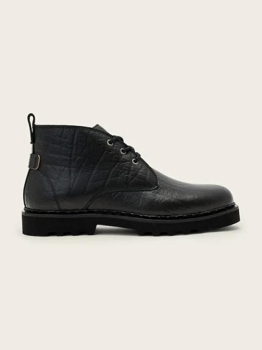 Zdjęcie produktu AllSaints półbuty skórzane Skiff Mid Boot czarny