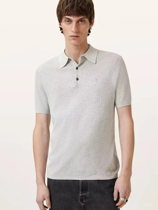 Zdjęcie produktu AllSaints polo bawełniane AUBREY SS szary