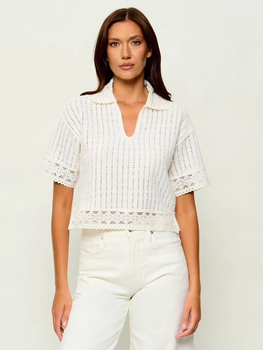 Zdjęcie produktu AllSaints Polo Elma | Cropped Fit biały