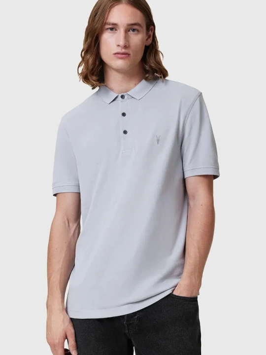 Zdjęcie produktu AllSaints polo męskie bawełniane niebieski