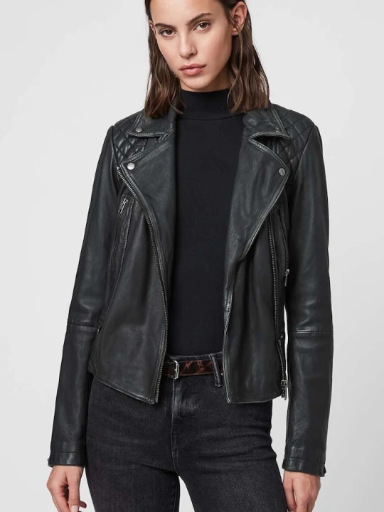 Zdjęcie produktu AllSaints ramoneska skórzana CARGO BIKER czarny
