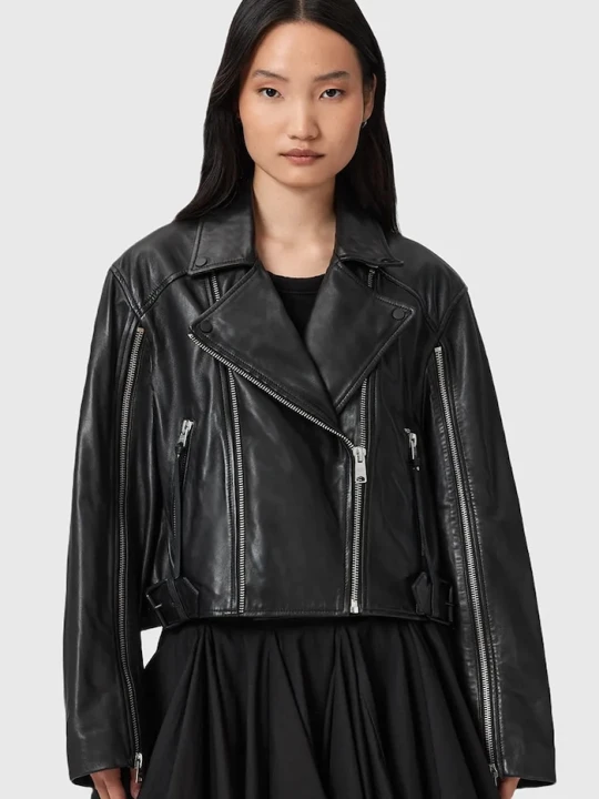 Zdjęcie produktu AllSaints ramoneska skórzana MASONE czarny