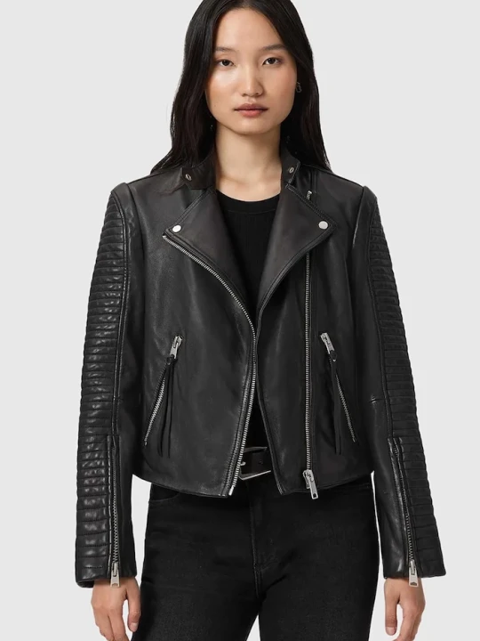 Zdjęcie produktu AllSaints ramoneska skórzana RAUL czarny