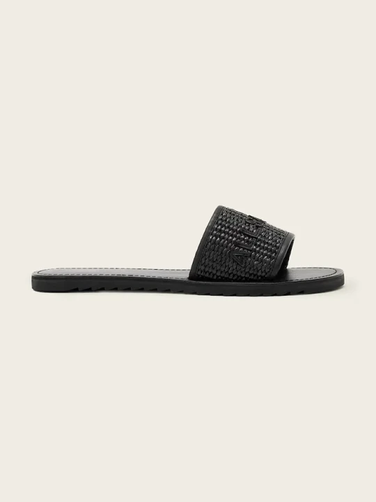 Zdjęcie produktu AllSaints sandały damskie skórzane Hoxton Slider czarny