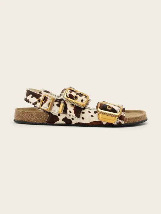 Zdjęcie produktu AllSaints sandały na płaskim obcasie damskie skórzane Staffa Sandal beżowy