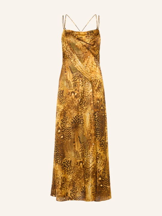 Zdjęcie produktu Allsaints Satynowa Sukienka Claire Z Jedwabiem gold