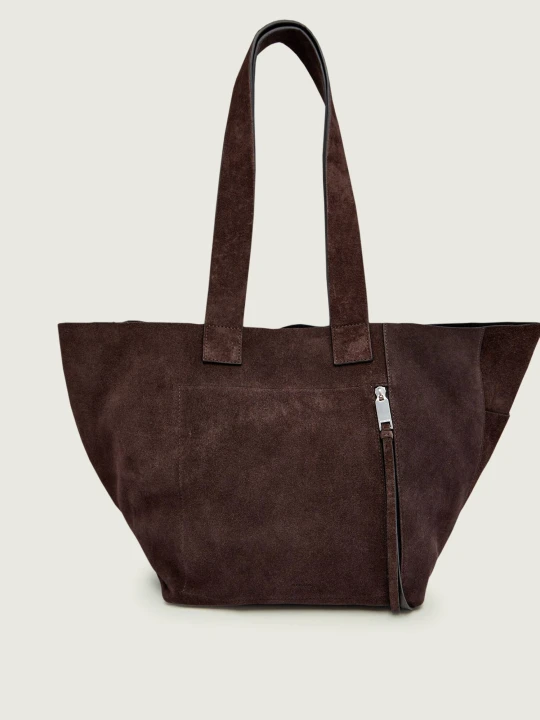 Zdjęcie produktu AllSaints Shopperka ALBA | zamsz brązowy