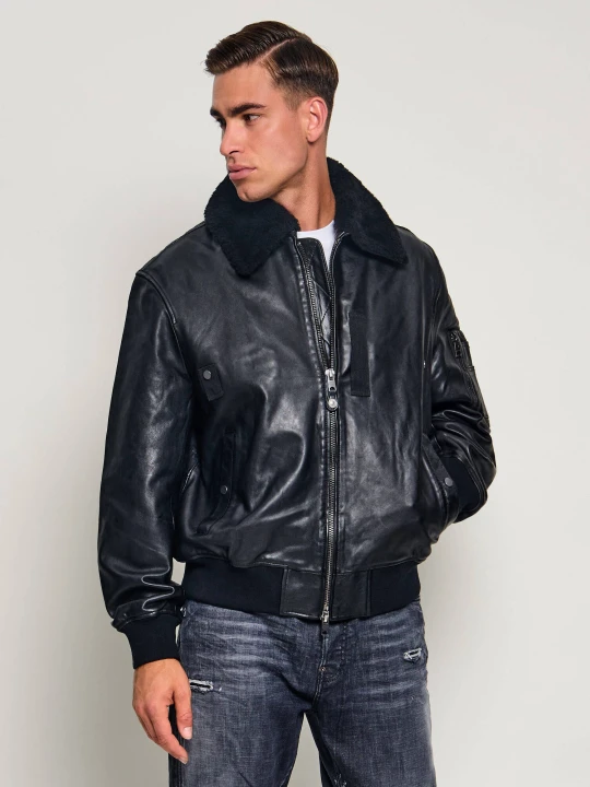 Zdjęcie produktu AllSaints Skórzana kurtka Darby | Regular Fit czarny