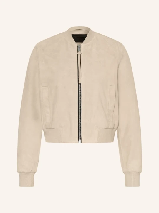 Zdjęcie produktu Allsaints Skórzana Kurtka Orten silber JASNOCZARY