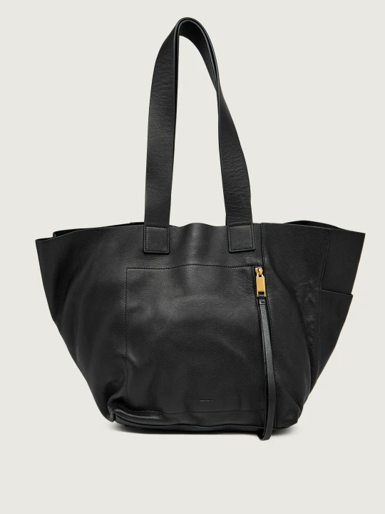 Zdjęcie produktu AllSaints Skórzana shopperka ALBA czarny