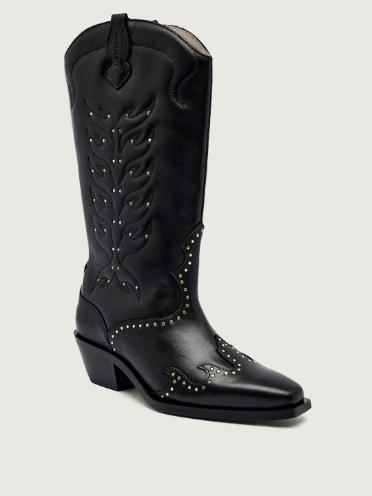 Zdjęcie produktu AllSaints Skórzane kowbojki DOLLY czarny