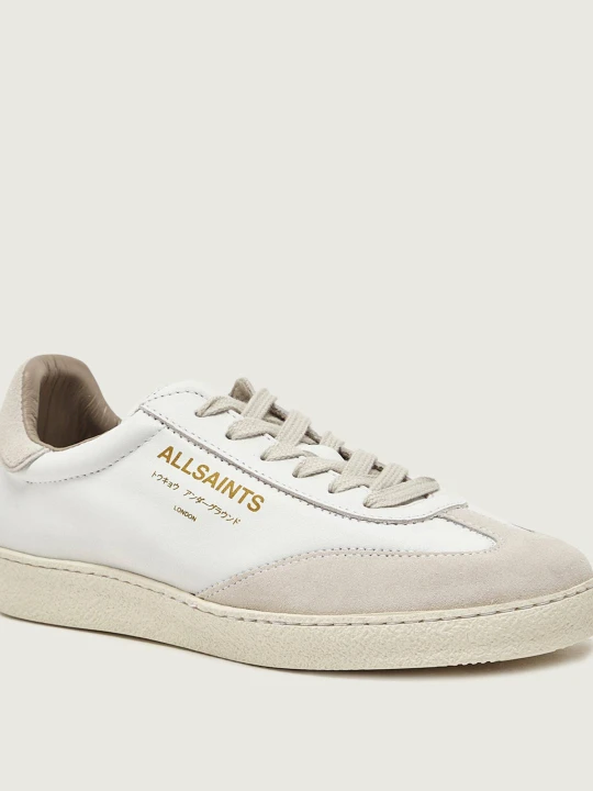 Zdjęcie produktu AllSaints Skórzane sneakersy THELMA | zamsz biały