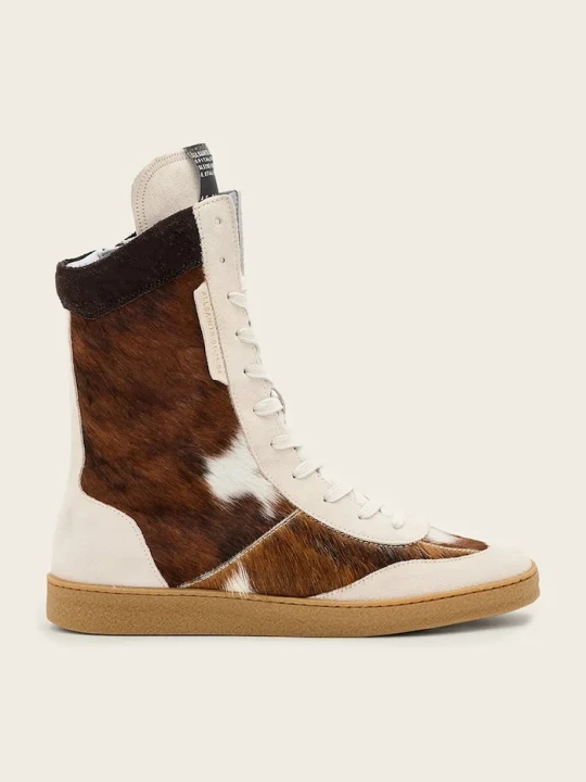 Zdjęcie produktu AllSaints sneakersy skórzane Louise High Top beżowy