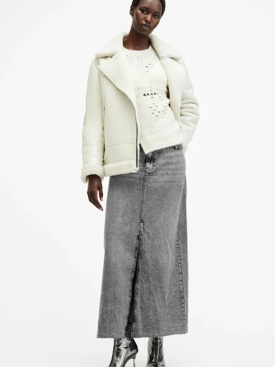 Zdjęcie produktu AllSaints spódnica jeansowa NOIR MAXI czarny
